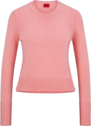 HUGO BOSS Hugo Dames/Kleding Wollen Trui Top (Roze)