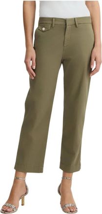Liu Jo Groene Mos Broek Stijlvol Model - Dames - Vrijetijds broeken - Groen - W26 - Broeken