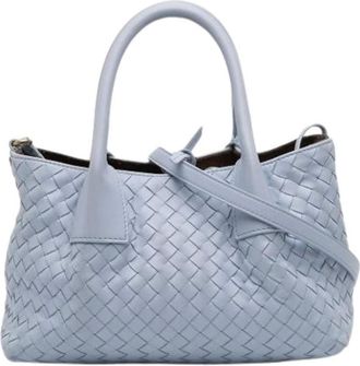 Bottega Veneta Pre-owned Handbags, female, Blue, Size: ONE SIZE Pre-owned Leather Tote