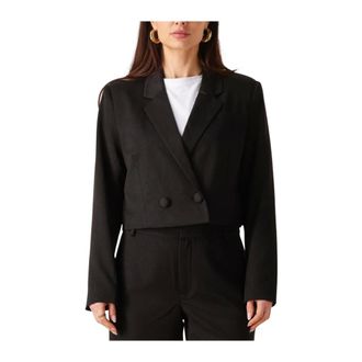 MY ESSENTIAL WARDROBE Jassen, Dames, Zwart, XL, Polyester, Reecemw Short Blazer