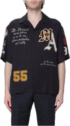Amiri Camisa Oversize de Campamento con Parche Universitario - Shirts - Hombre - Negro - M