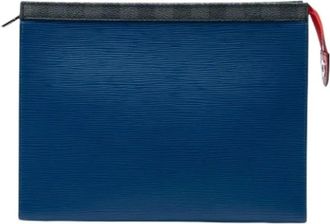 Louis Vuitton Pre-owned Epi Leather Clutch - Heren - Vintage Clutch - Blauw - ONE Size - Leer - Vintage
