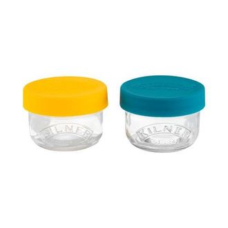 Kilner Storage Snack & Store Jars with Push Top Silicone Lids, Set of 2 in Clear at Nordstrom
