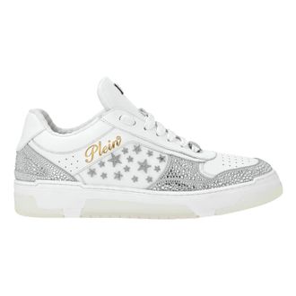 Philipp Plein Schoenen, unisex, Wit, 36 EU, Leer, Low-Top Sneakers Mix Studs Star
