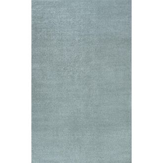 Jonathan Y Designs Haze Solid Low-Pile Area Rug in Aqua Blue at Nordstrom, Size 5Ft 0In X 5Ft 0In