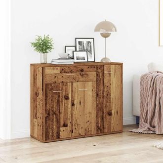 Berkfield Home Sideboard Old Wood 88x30x70 cm Engineered Wood in Brown | Size: 88 x 30 x 70 cm