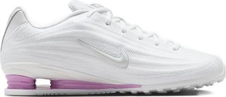Nike White Shox Z Magenta Textile Low-Profile Sneakers
