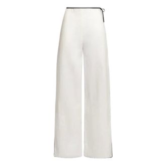 Weili Zheng Wide Trousers, female, White, Size: S Pantalone pigiama