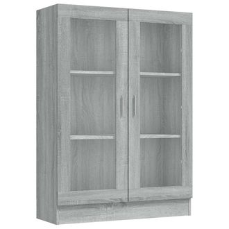 vidaXL Mobile Vetrina Grigio Sonoma 82,5x30,5x115 Cm Legno Multistrato - Vidaxl