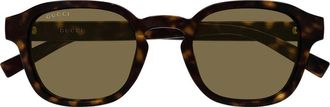 Gucci Round Sunglasses - unisex - Gucci - Sunglasses - Brown - 49 MM - Accessories