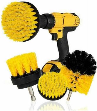 Trade Shop Trade Shop - Set 5 Spazzole Spazzola Rotante Per Trapano Pulizia Ceramica Fughe Griglie