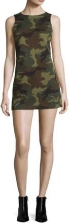 Alice & Olivia Clyde Sleeveless Dress In Camo