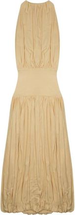 Toteme Jurk met gedrapeerde taille - Dames - Feestkleedjes - Geel - S - Kleedjes