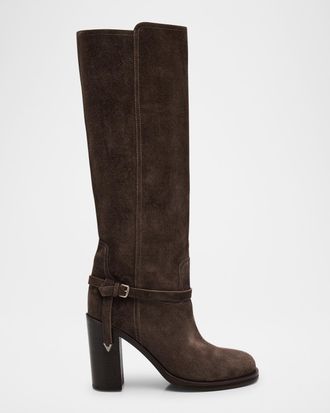 Brunello Cucinelli City Suede Knee-High Boots