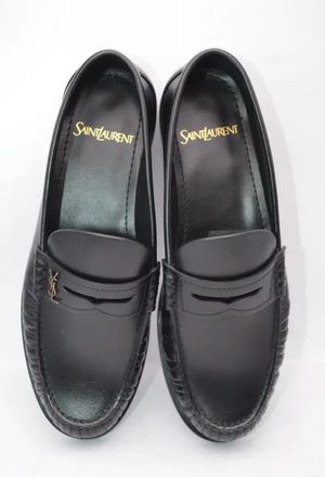 Saint Laurent Black Moccasins Size 36.5