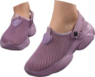 Generic Summer Shoes for Women Womens Sandals Wide Fit Womens Summer Slip-On Sandals Breathable Knit Closed Toe Platform Casual Beach Shoes for Travel