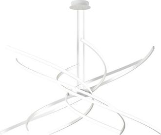 Top-Light Top-light - Sospensione Moderna Tornado Alluminio Bianco Led 88W D.100Cm Luce Calda