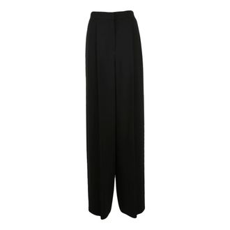 Max Mara Dames, Broeken, Zwart, Maat: L Poliester