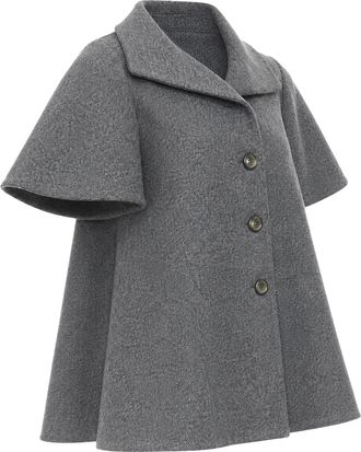 Marni wool blend flannel flutter short jacket