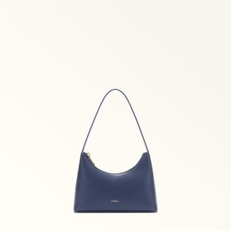 Furla Diamante Borsa A Spalla Mini Blu Reale Pelle Di Vitello Sidney Donna