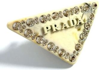 Prada Pre-owned Accessories, female, Yellow, Size: ONE SIZE Pre-owned Metal hair-accessories