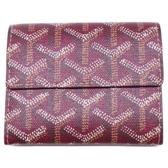 Goyard Burgundy Canvas Coin Purse/Coin Case (Pre-Owned)