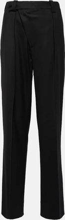 Victoria Beckham Asymmetric wool-blend straight pants
