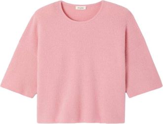 American Vintage Damsville Pullover - Dames - Ronde hals truien - Roze - M/L - Wol - Truien & Vesten