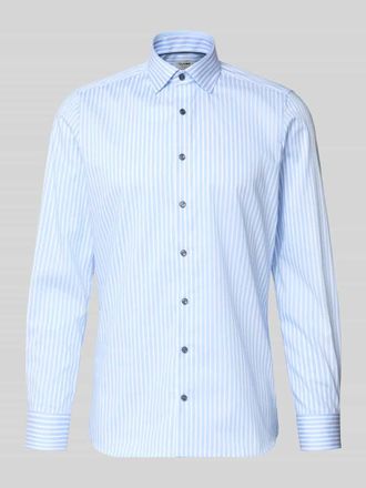 Olymp Level 5 Slim Fit Businesshemd aus Baumwoll-Mix mit Haifischkragen in Bleu, Größe 38