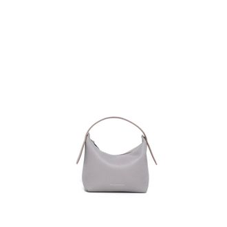 Smaak Tassen, Dames, Grijs, ONE Size, Leer, Tara Schoudertas
