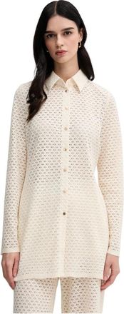 Marc Aurel Klassiek Overhemd - Dames - Overhemden - Beige - XS - Katoen - Overhemden
