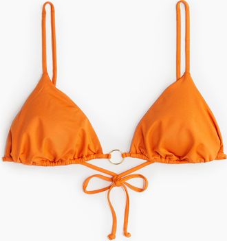 H&M Wattiertes Triangel-Bikinitop - Orange