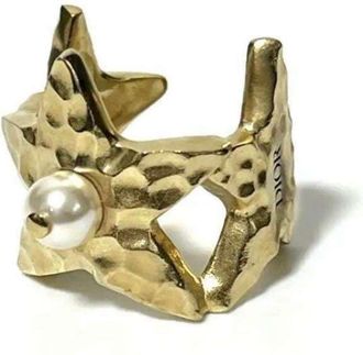 Dior Gold Metal Band Ring (Pre-Owned)