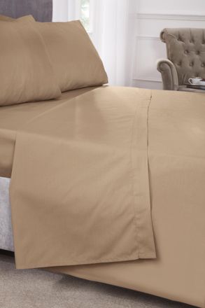 Emma Barclay 180 Thread Count Percale Fitted Sheet in Coffee - Single Bed - Emma Barclay | TJ Hughes