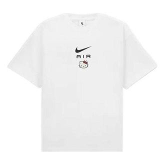 Nike x Hello Kitty Crossover SS22 Funny Alphabet Cartoon Printing Short Sleeve Unisex White DR6074-100