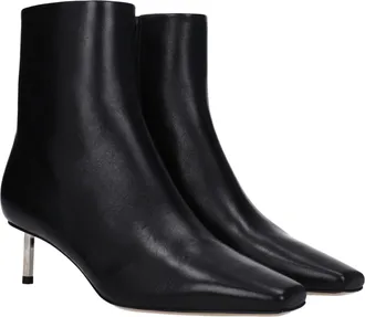 Off-white Womens Black Leather Ankle Boots
