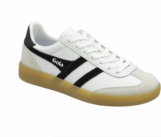 Gola Womens Viper Leather Sneakers In White/black