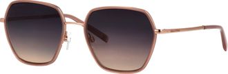 Marc O'Polo Sonnenbrille MARC OPOLO Modell 505122, Damen, rosa (ros&eacute;gold), matt, metallic, Sonnenbrillen Sonnenbrille, Form Hexagon, Logoschriftzug auf B&uuml;gel, Met