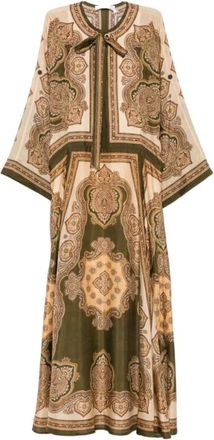 Zimmermann Mahon Tunic Midi Dress - female - Zimmermann - Maxi Dresses - Green - S - Dresses