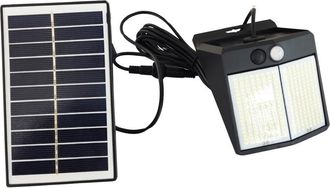 Trade Shop Trade Shop Traesio - Trade Shop - Applique Faretto Solare Da Esterno Con Pannello Sensore Luce 6500k Ip65 Sw2012-f