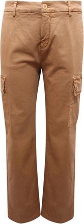 Mason's Victoria Straight Cargo Broeken - Dames - Straight fit broeken - Beige - S - Leer - Broeken