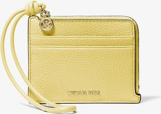 Michael Kors Jet Set Small Pebbled Leather Card Case Wristlet