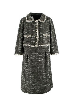 Edward Achour Paris Edward Archour Paris Grey Tweed Dress Size M