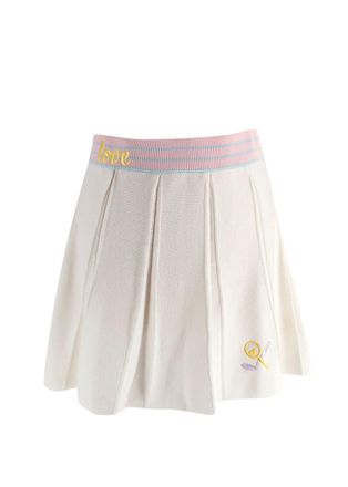 LoveShackFancy Tennis Whites Mini Skirt Size S