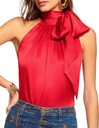 Ramy Brook Lori Soiree Top In Red