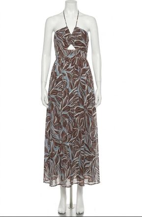 Z Supply Lanie Zinn Floral Maxi Maxi Dress In Chocolate Cherry