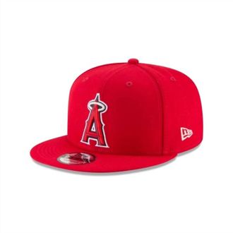 New Era Mens Los Angeles Angels Basic Snapback Hat In Red