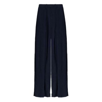 Victoria Beckham Wide Trousers, female, Blue, Size: 2XS Wide Trousers