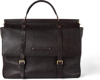 Brunello Cucinelli Textured grain leather briefcase in Brown at Nordstrom