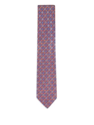 Eton Stropdas met geometrische print - Oranje